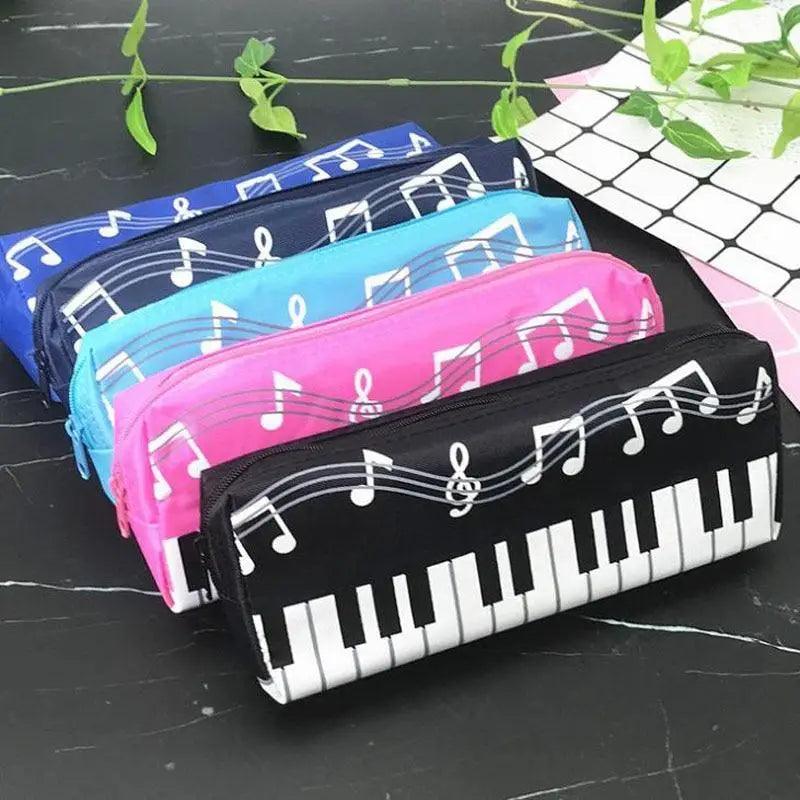 Trousse à crayons motif clavier de piano, grande capacité, trousses à crayons cool, fournitures de bureau, scolaires, mignonnes