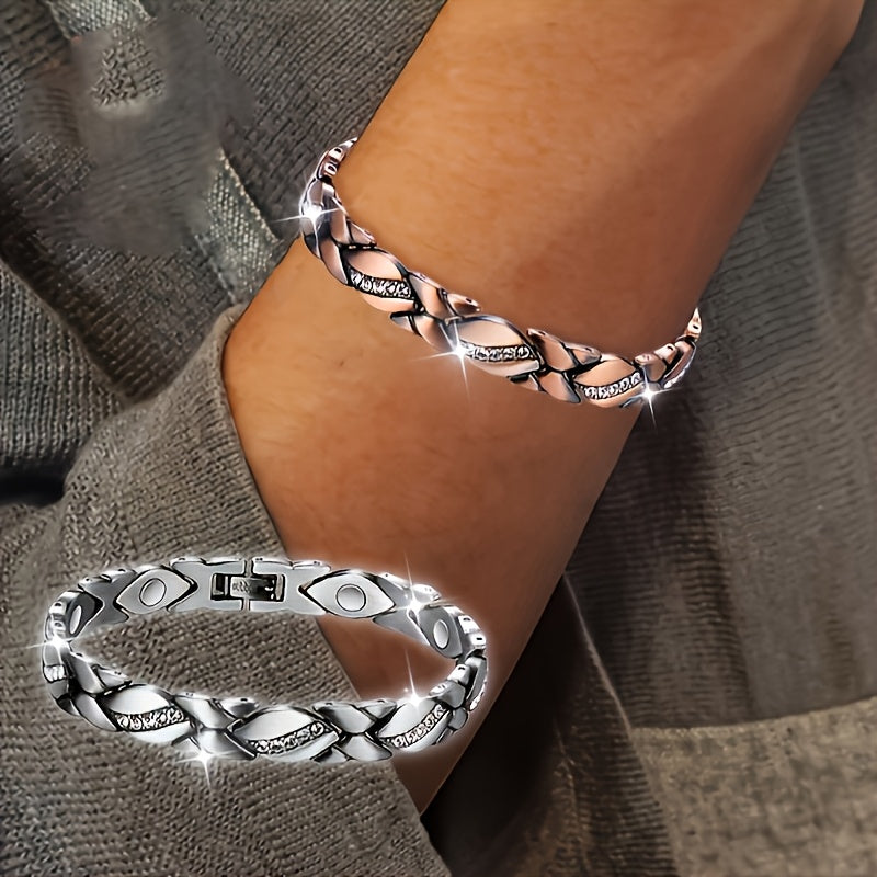 Bracelet en cuivre pour homme et femme, thérapie par énergie magnétique pour le soulagement de la douleur