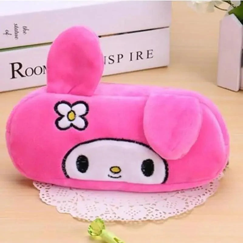 Trousse à Crayons Rose pour Étudiants Sac à Stylos Coloré de Dessin Animé avec Fermeture Éclair pour Filles Garçons Organisateur de Papeterie Scolaire Trousse de Maquillage
