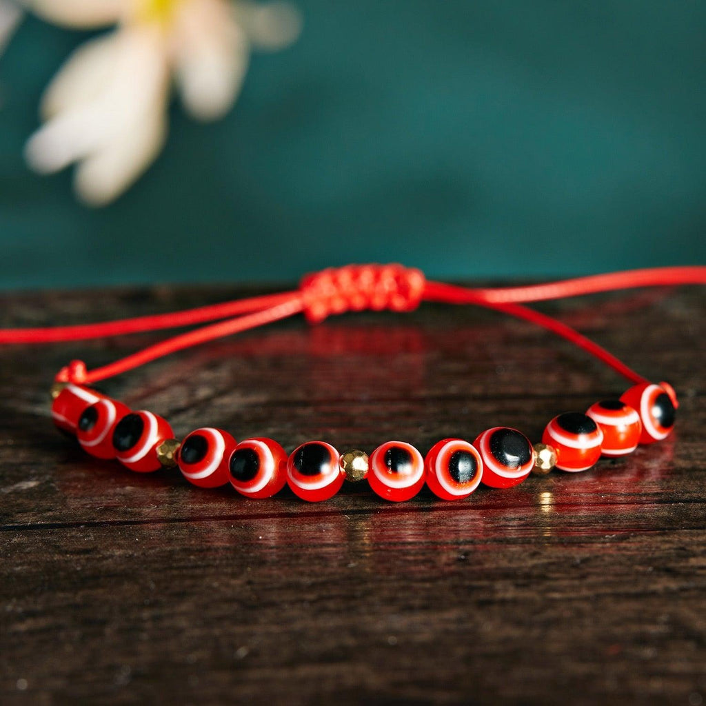 Ensembles de bracelets promesse Pinky bleus, chaînes de perles en cristal colorées, bracelets de couple porte-bonheur, bracelets colorés à œil, bracelets en corde tressée faits à la main pour femmes, bijoux d'amitié