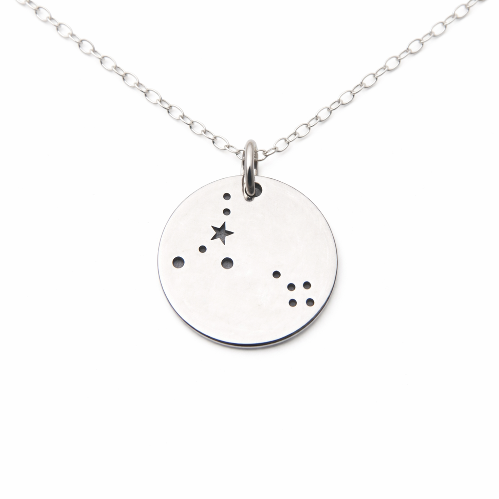 Collier Zodiaque Poissons – Pendentif Constellation en Argent Sterling sur Chaîne de 45 cm, Bijou Astrologique Cadeau