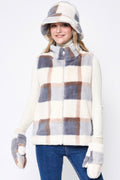 Gilet écossais en fausse fourrure