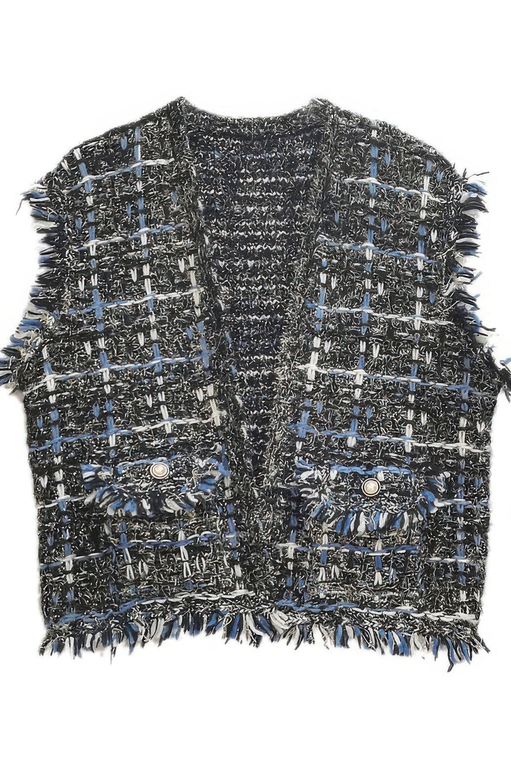 Gilet en tweed à carreaux