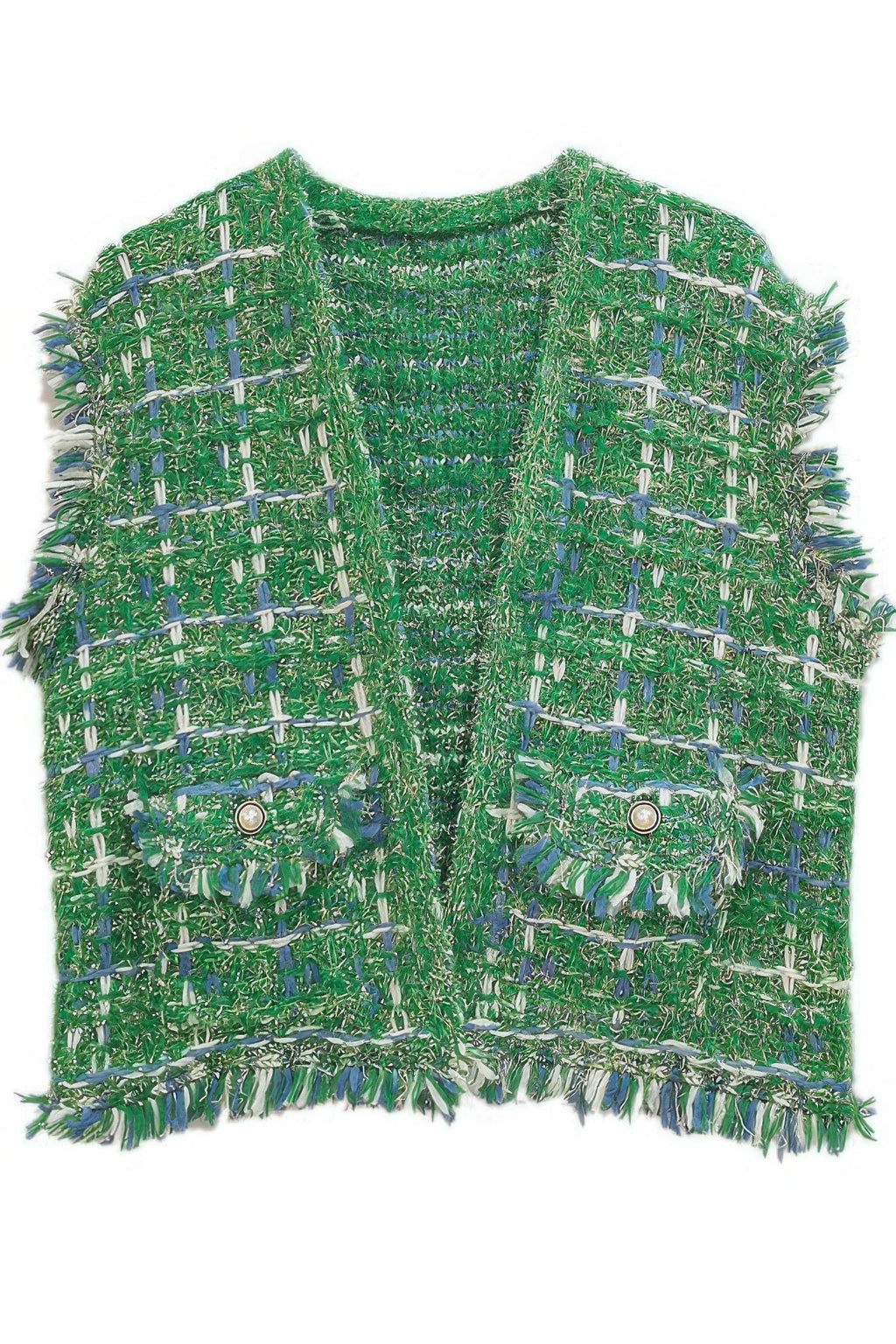 Gilet en tweed à carreaux