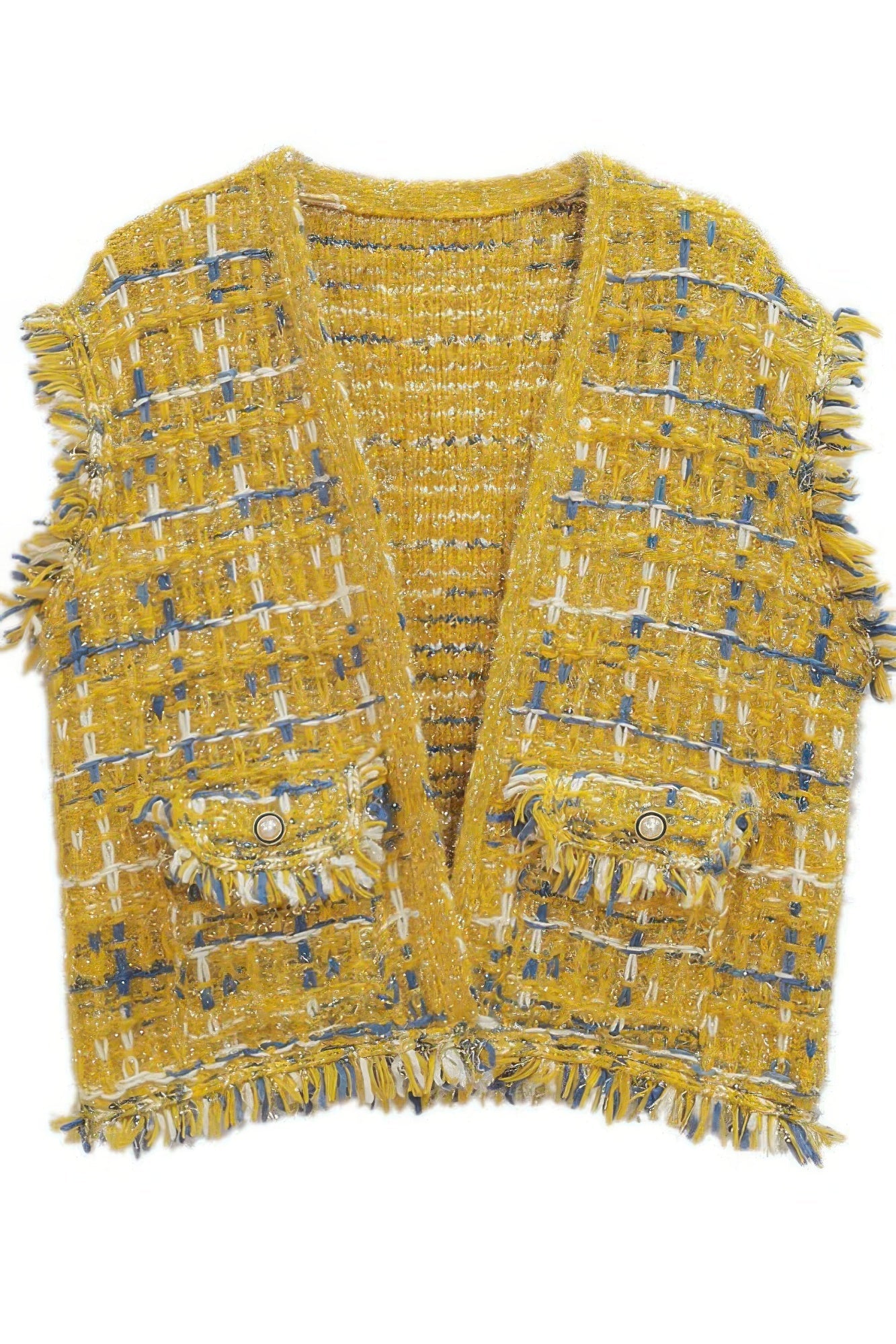 Gilet en tweed à carreaux