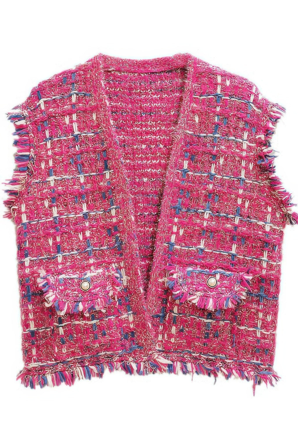 Gilet en tweed à carreaux