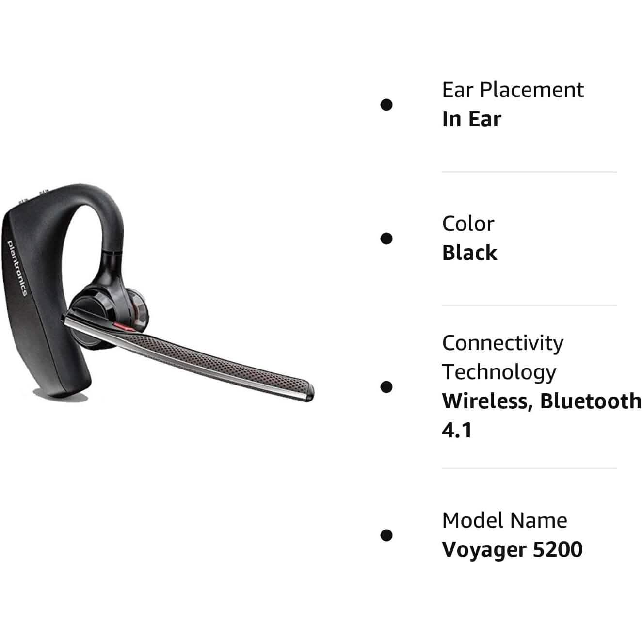 Micro-casque Bluetooth sans fil Plantronics Voyager 5200 (reconditionné)