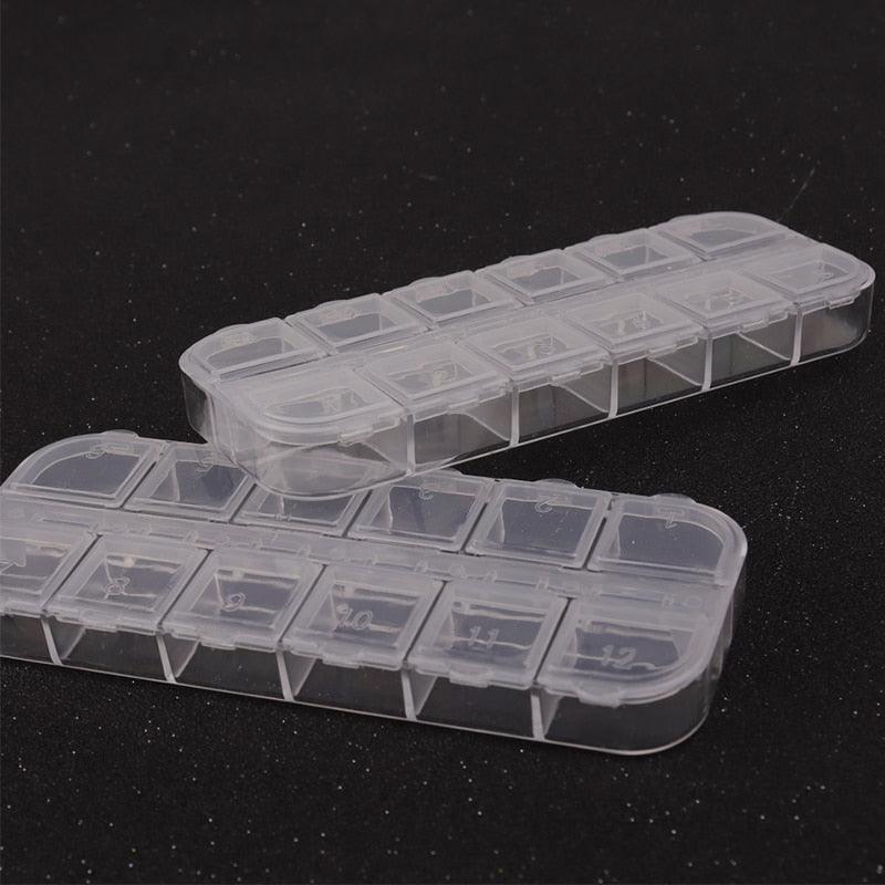 Boîtes à bijoux en plastique Boîte à outils en plastique Boîte de rangement pour travaux manuels réglable Perles Bracelet Boîtes à bijoux portables 10 compartiments Boîte de rangement en plastique transparent Organisateur de bijoux Récipient