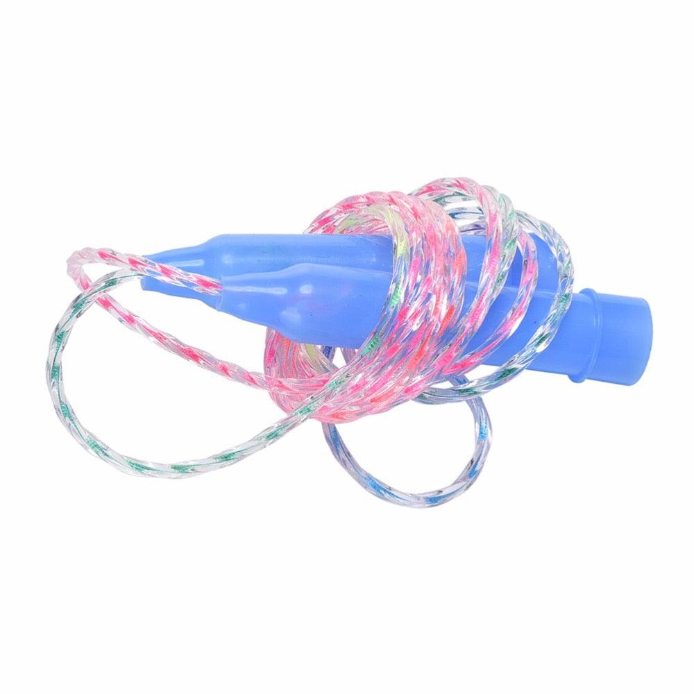 Corde à sauter en plastique pour le fitness, l'exercice, la gym, l'entraînement, la boxe, la vitesse sportive, corde à sauter simple, corde à sauter perlée souple pour enfants et adultes, corde à sauter segmentée en plastique de 2 m