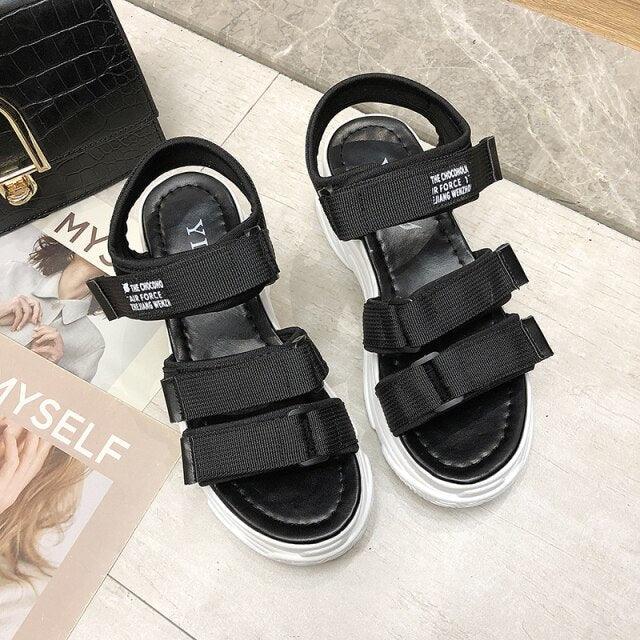 Sandales Compensées Femme Été Mode Femme Sandales Épaisses de Plage Confortables Universelles Confortables Séchage Rapide Sport Décontracté Été Antidérapantes de Plage Sandales Compensées