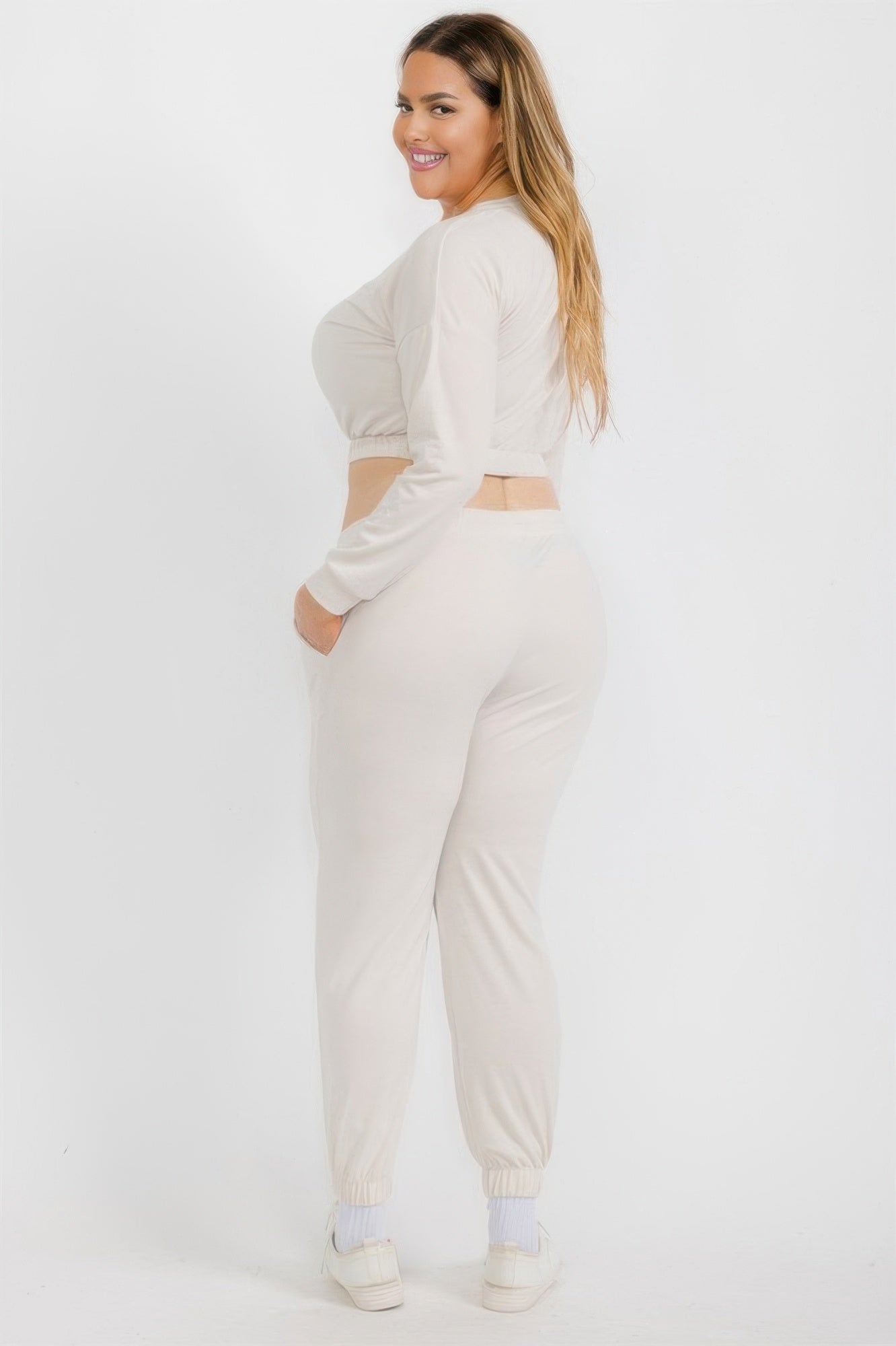 Ensemble pull et jogging en molleton grande taille
