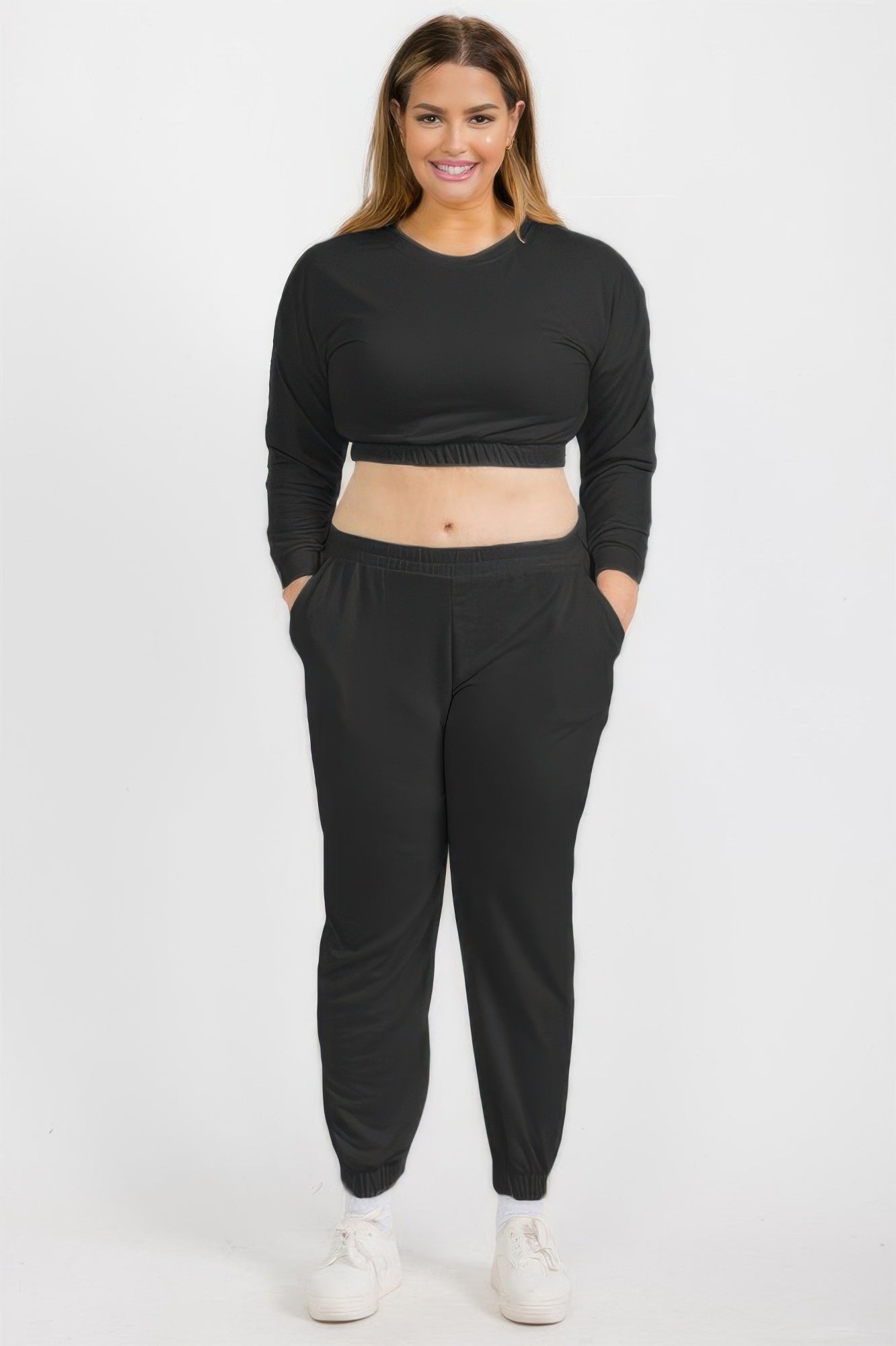 Ensemble pull et jogging en molleton grande taille