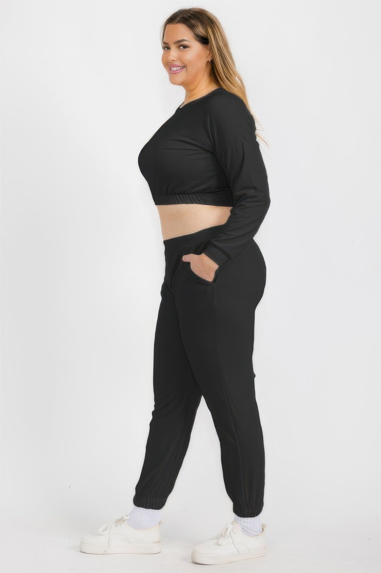 Ensemble pull et jogging en molleton grande taille