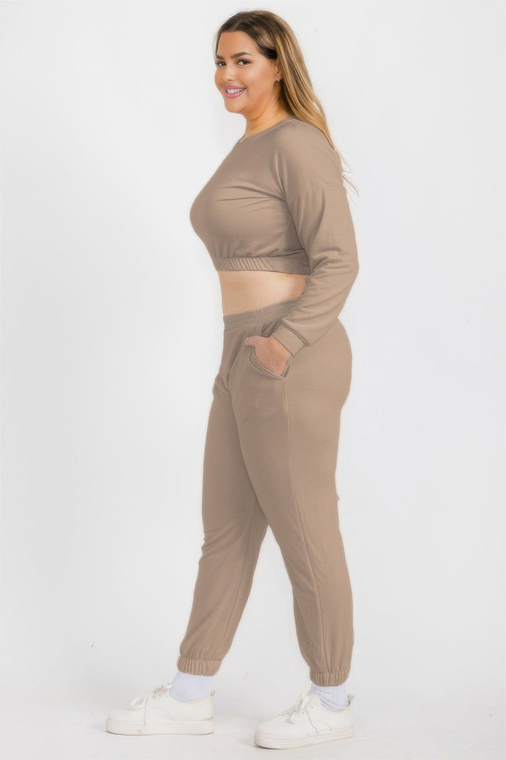 Ensemble pull et jogging en molleton grande taille