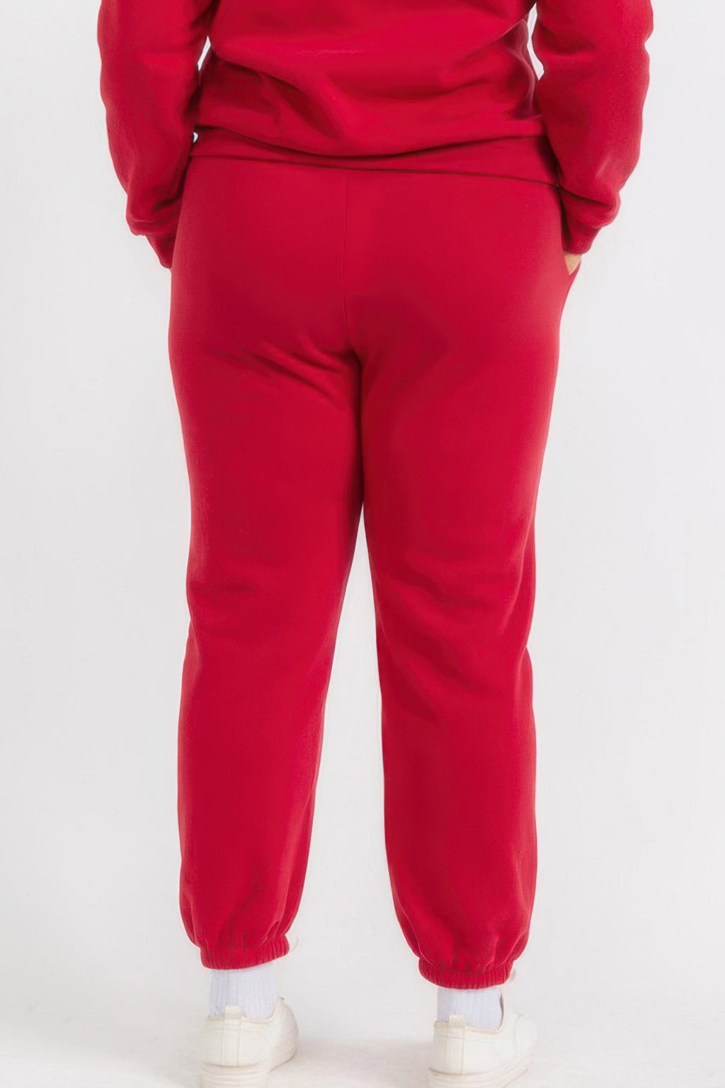 Pantalon de jogging en molleton à taille élastique grande taille