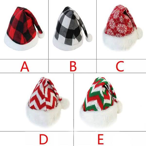 Bonnet de Noël tricoté en peluche