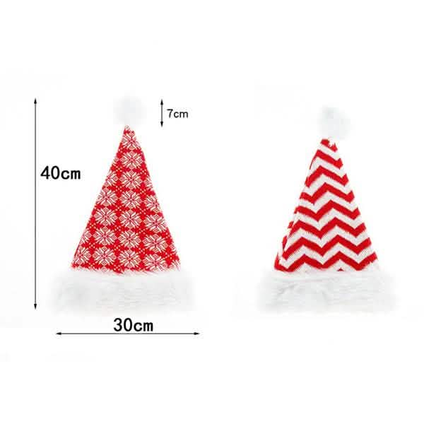 Bonnet de Noël tricoté en peluche