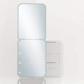 Miroir de poche, miroir de maquillage de voyage compact à LED avec grossissement 1X/3X