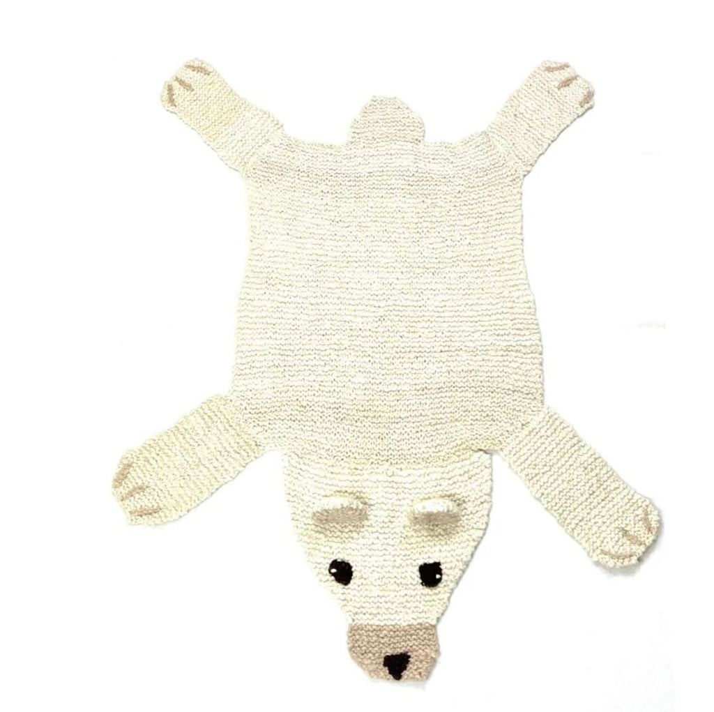Tapis de jeu et tapis de chambre en laine biologique | Ours polaire