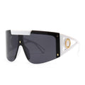 Lunettes de soleil polarisées pour port sur lunettes de vue, avec protection UV 100 %, design classique, grande taille, pour hommes et femmes, avec protection contre le vent et le sable, lunettes connectées pour hommes et femmes