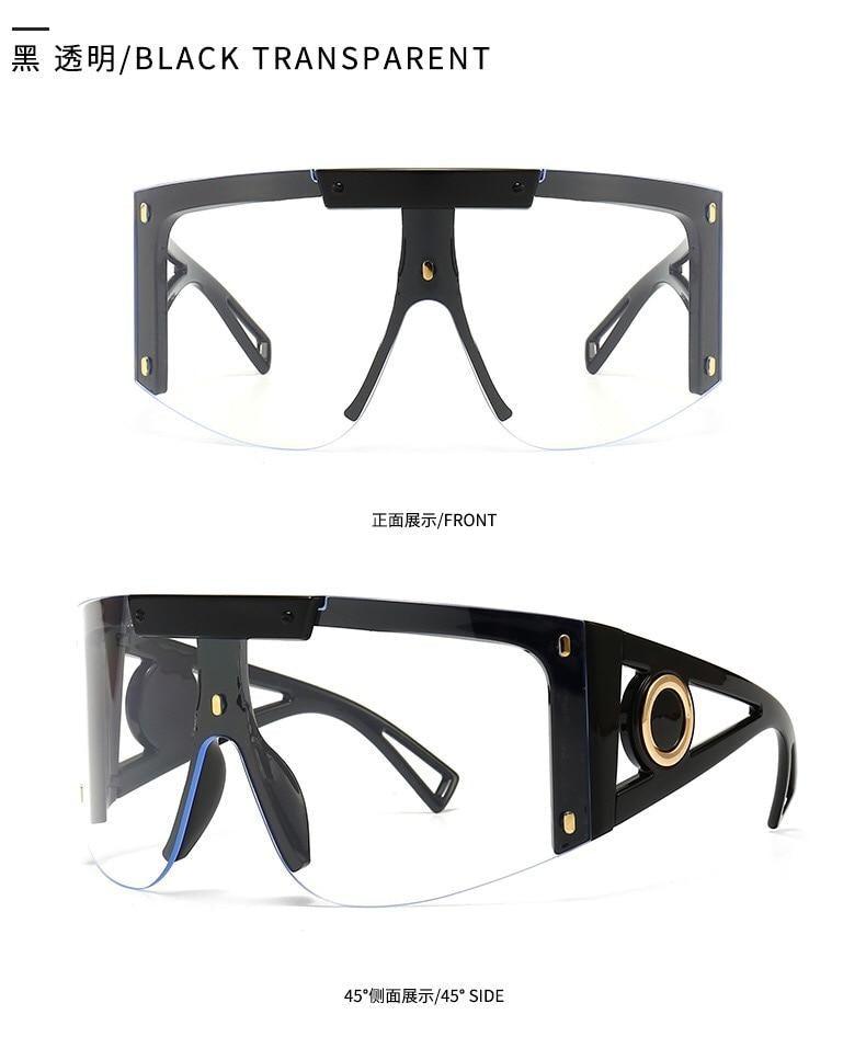 Lunettes de soleil polarisées pour port sur lunettes de vue, avec protection UV 100 %, design classique, grande taille, pour hommes et femmes, avec protection contre le vent et le sable, lunettes connectées pour hommes et femmes