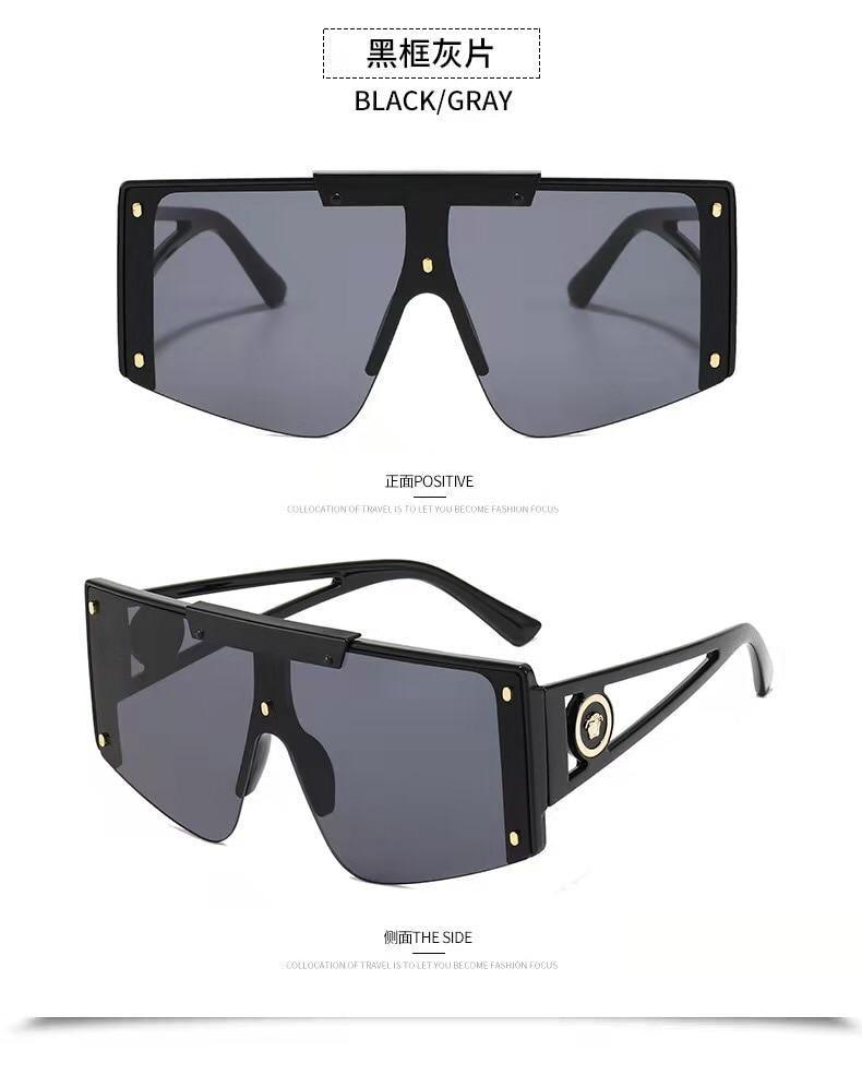 Lunettes de soleil polarisées pour port sur lunettes de vue, avec protection UV 100 %, design classique, grande taille, pour hommes et femmes, avec protection contre le vent et le sable, lunettes connectées pour hommes et femmes