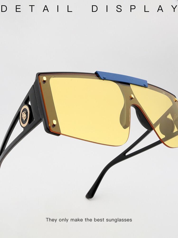 Lunettes de soleil polarisées pour port sur lunettes de vue, avec protection UV 100 %, design classique, grande taille, pour hommes et femmes, avec protection contre le vent et le sable, lunettes connectées pour hommes et femmes