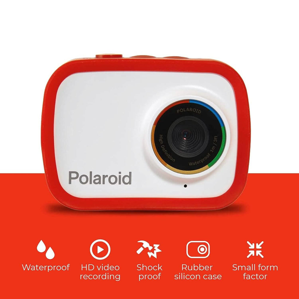 Polaroid Sport Action Camera 720p 12,1 Mpx, Caméscope étanche avec batterie rechargeable intégrée et accessoires de montage, (Reconditionné)