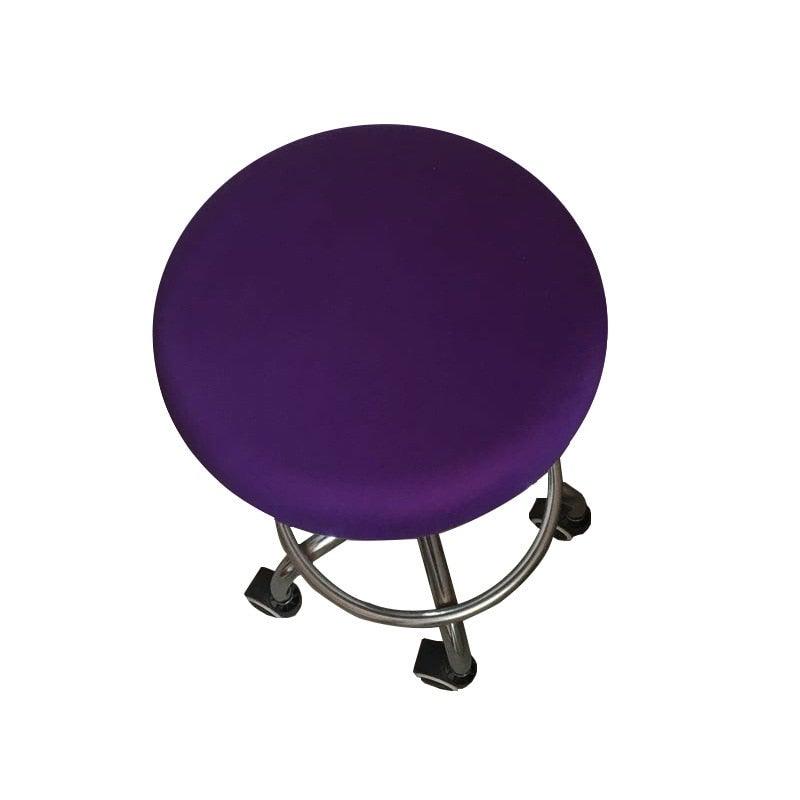 Housse de chaise ronde en tissu polyester imperméable pour siège de salle à manger, housses de chaise d'hôtel et de banquet, protection de chaise ronde, housses de tabouret de bar lavables, housses de coussin de tabouret élastiques pour chaises de bar