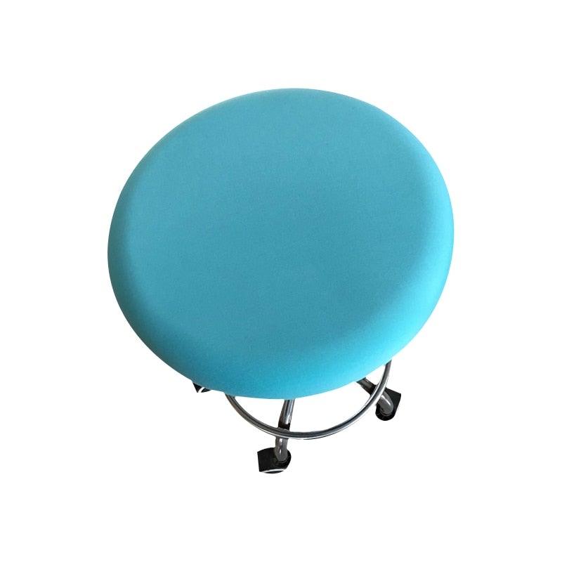 Housse de chaise ronde en tissu polyester imperméable pour siège de salle à manger, housses de chaise d'hôtel et de banquet, protection de chaise ronde, housses de tabouret de bar lavables, housses de coussin de tabouret élastiques pour chaises de bar