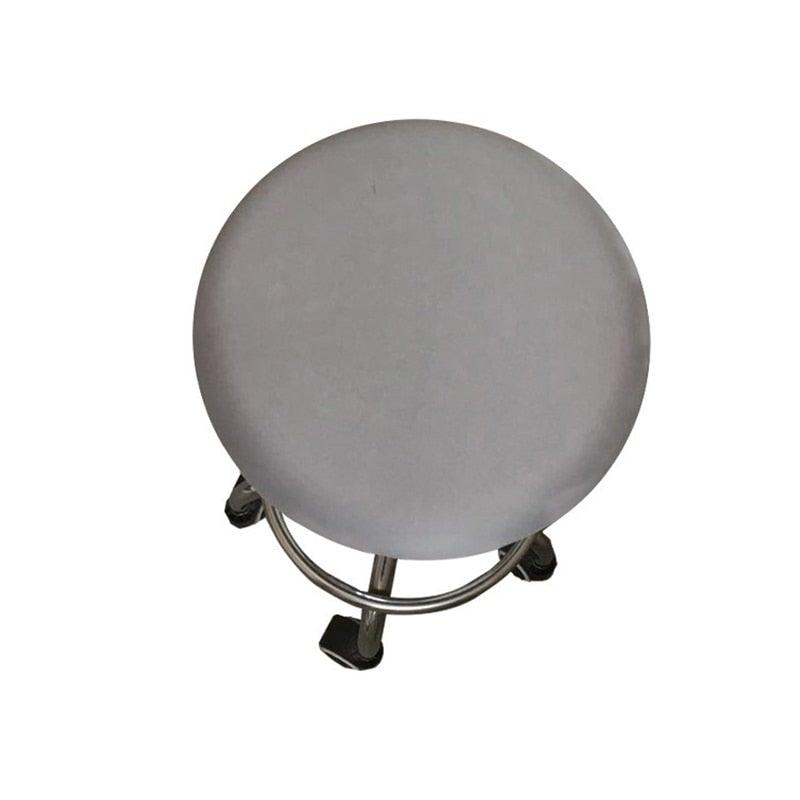 Housse de chaise ronde en tissu polyester imperméable pour siège de salle à manger, housses de chaise d'hôtel et de banquet, protection de chaise ronde, housses de tabouret de bar lavables, housses de coussin de tabouret élastiques pour chaises de bar