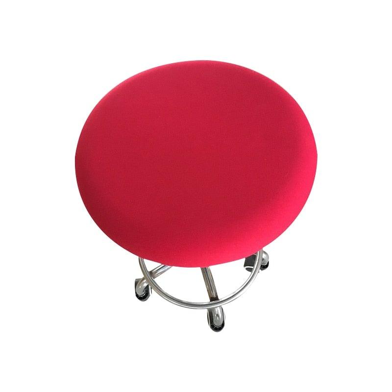 Housse de chaise ronde en tissu polyester imperméable pour siège de salle à manger, housses de chaise d'hôtel et de banquet, protection de chaise ronde, housses de tabouret de bar lavables, housses de coussin de tabouret élastiques pour chaises de bar