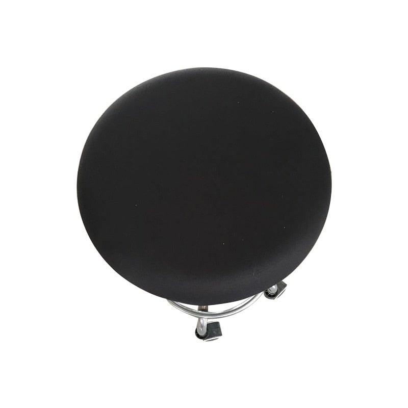 Housse de chaise ronde en tissu polyester imperméable pour siège de salle à manger, housses de chaise d'hôtel et de banquet, protection de chaise ronde, housses de tabouret de bar lavables, housses de coussin de tabouret élastiques pour chaises de bar