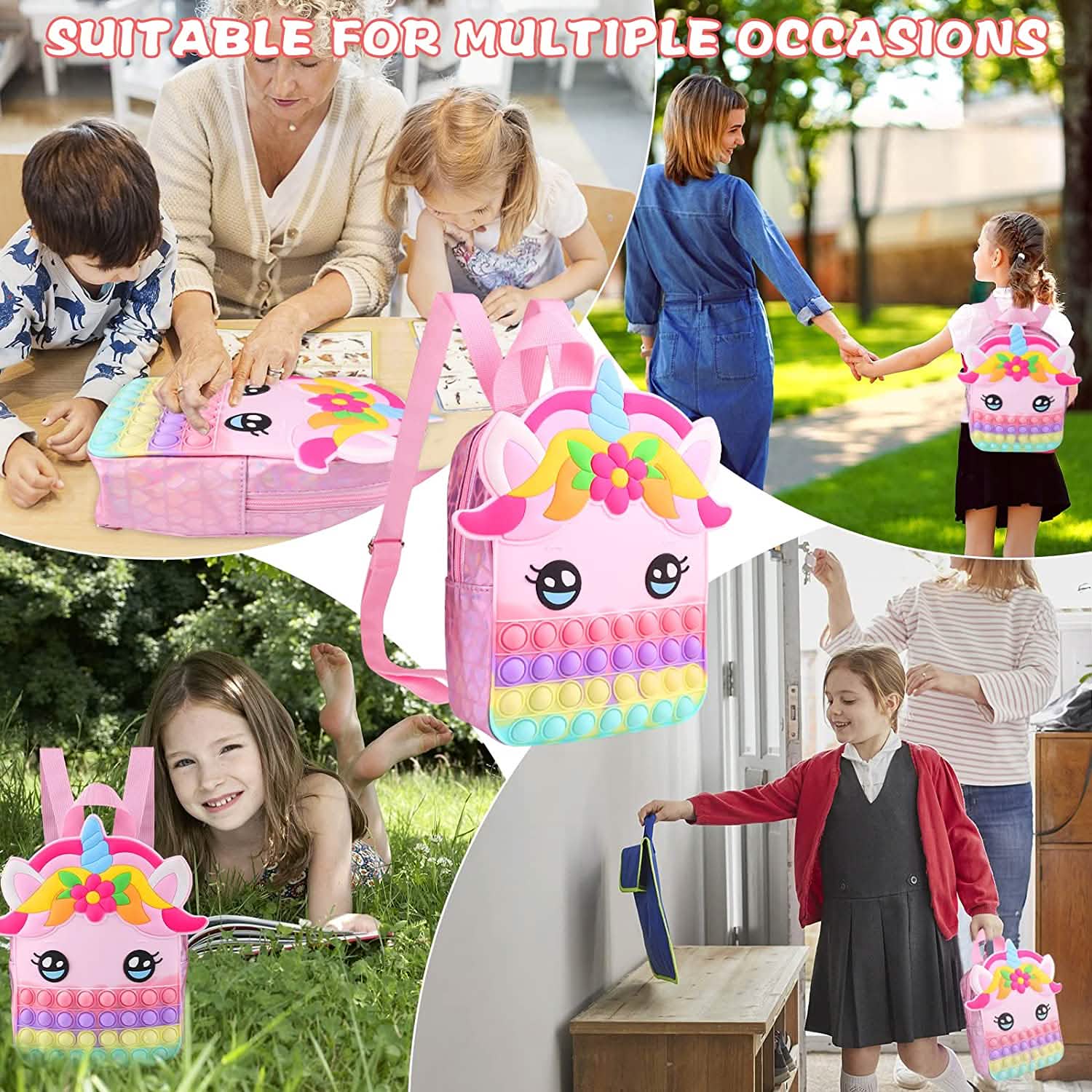 Sac à dos Fidget Pop Licorne