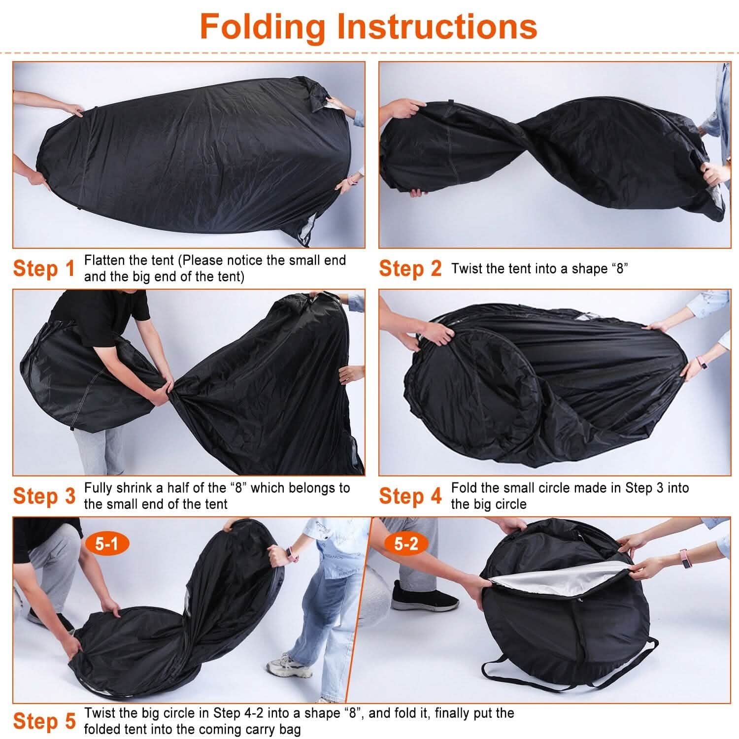Tente pliante d'intimité Pop Up avec sac de transport