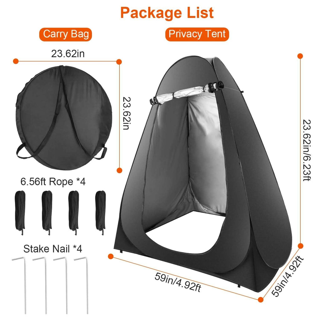 Tente pliante d'intimité Pop Up avec sac de transport