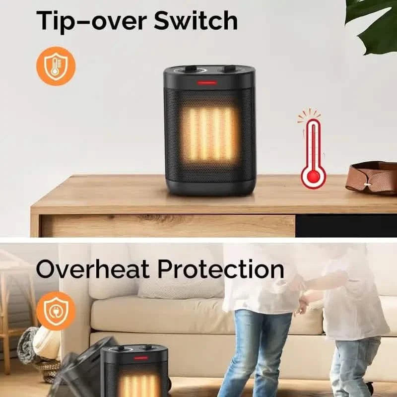 Radiateur soufflant céramique PTC portable 1500W/900W