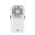 Ventilateur de cou portable pour climatiseur avec batterie externe de 3000 mAh Mini ventilateur de bureau USB pliable Ventilateur de refroidissement d'air personnel pliable rechargeable par USB pour la maison, le bureau et les voyages en extérieur