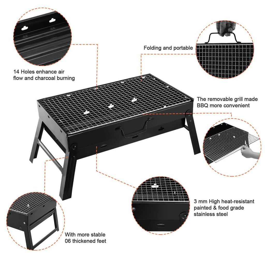 Barbecue Portable Pliable à Charbon