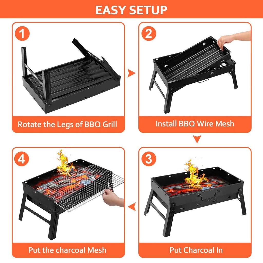 Barbecue Portable Pliable à Charbon