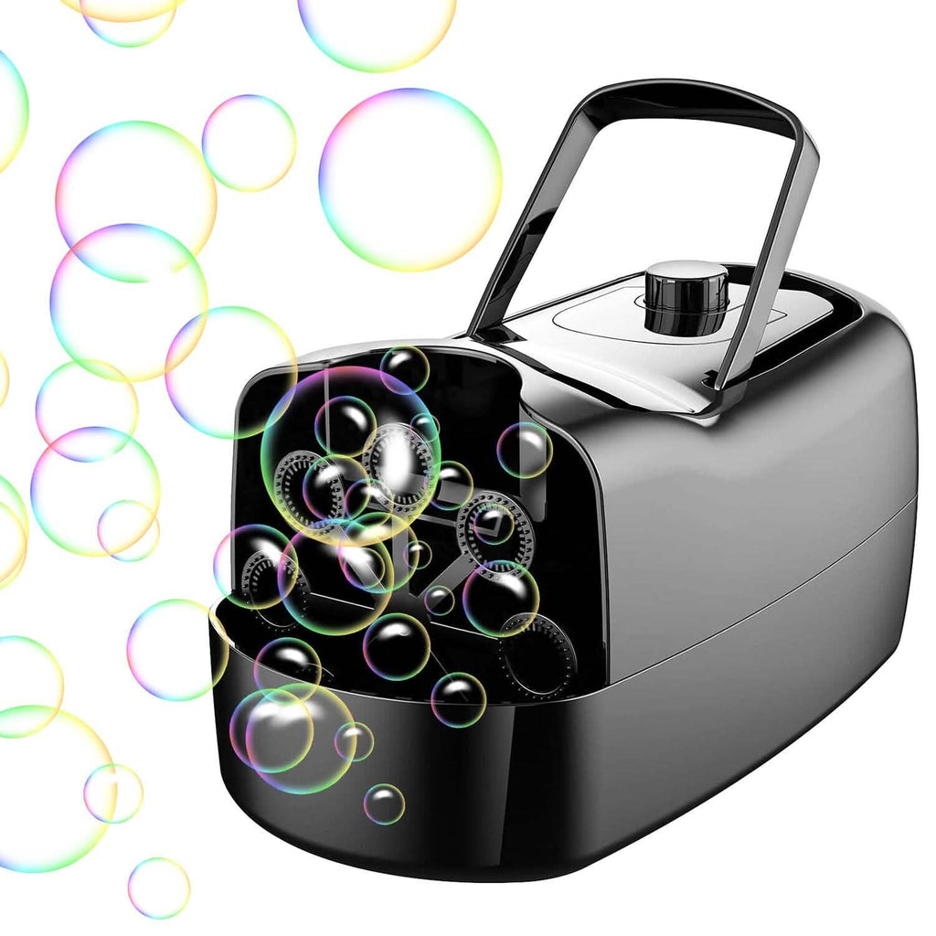 Machine à bulles portable avec 2 vitesses Poignée 3000-4000 bulles par minute Alimentation par prise ou piles