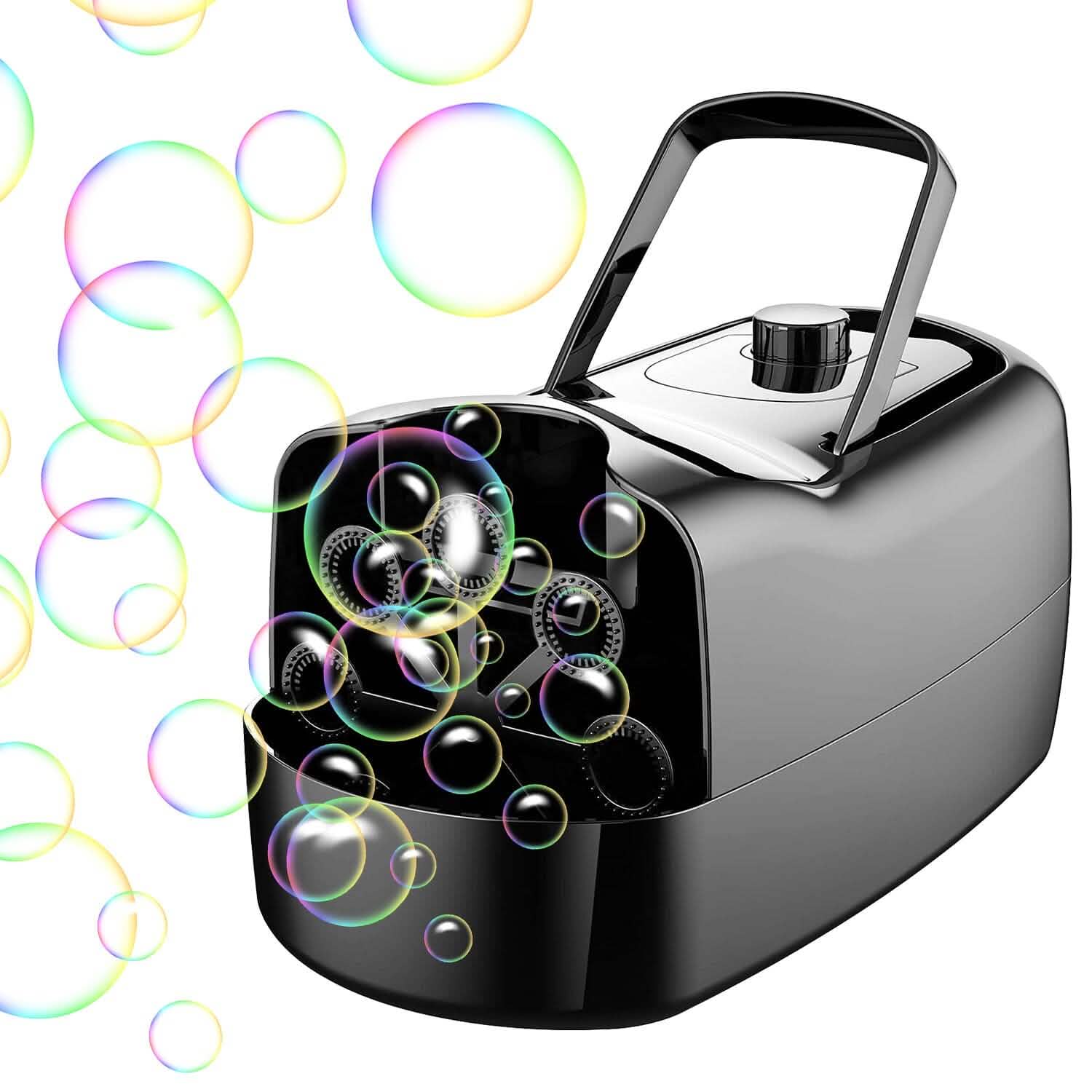 Machine à bulles portable avec 2 vitesses Poignée 3000-4000 bulles par minute Alimentation par prise ou piles
