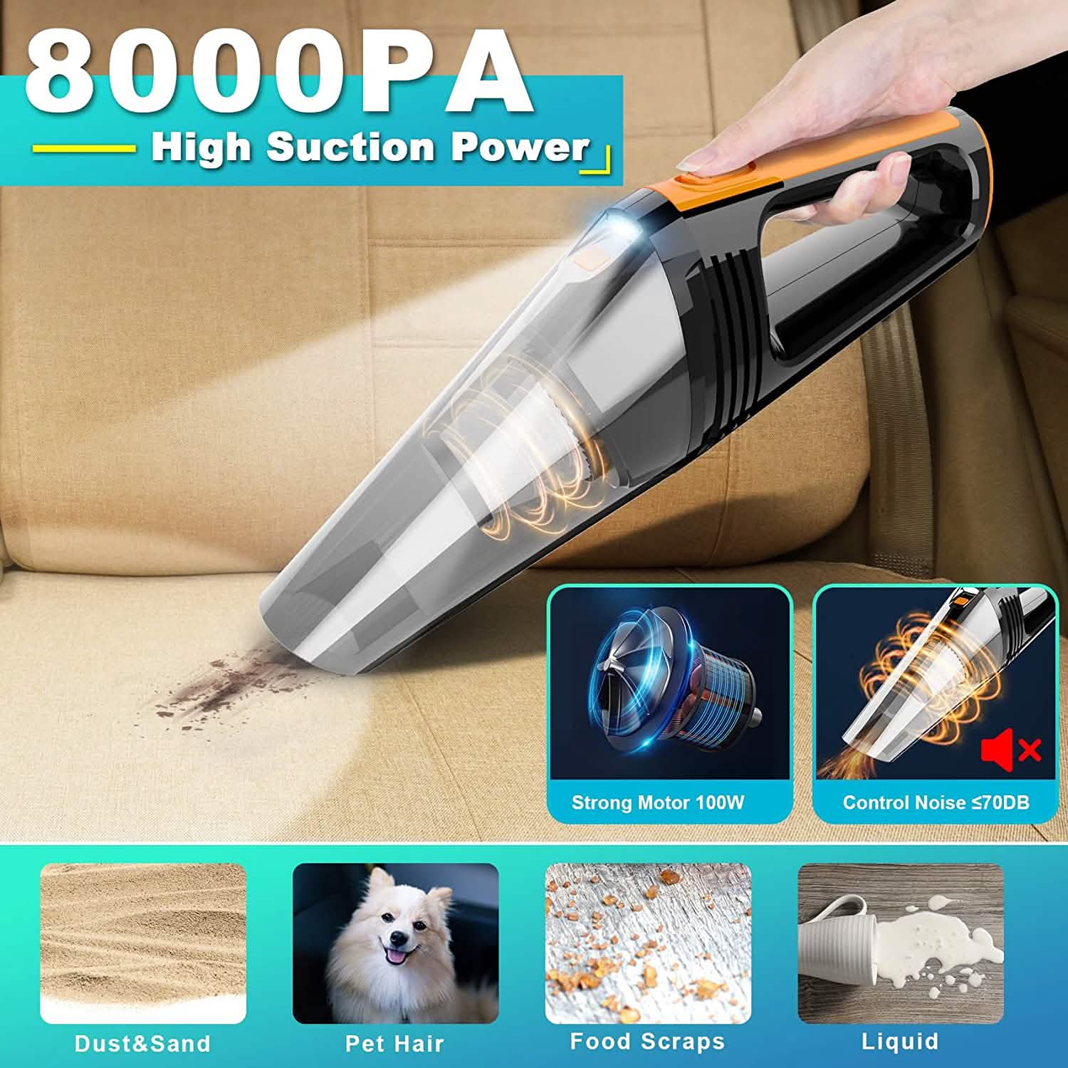 Aspirateur de voiture portable