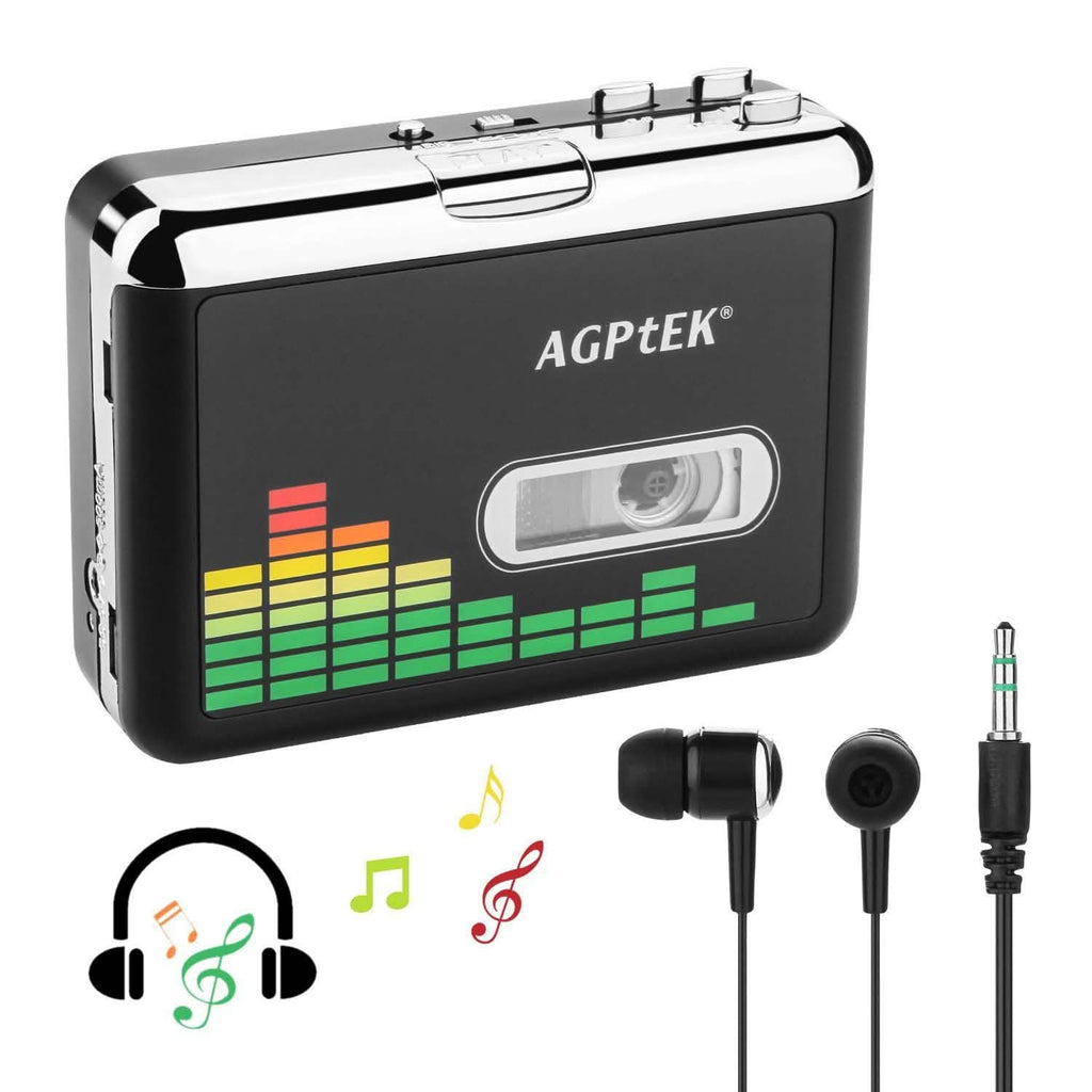 Lecteur de musique audio à cassette portable Enregistreur de cassettes avec convertisseur de cassette vers MP3
