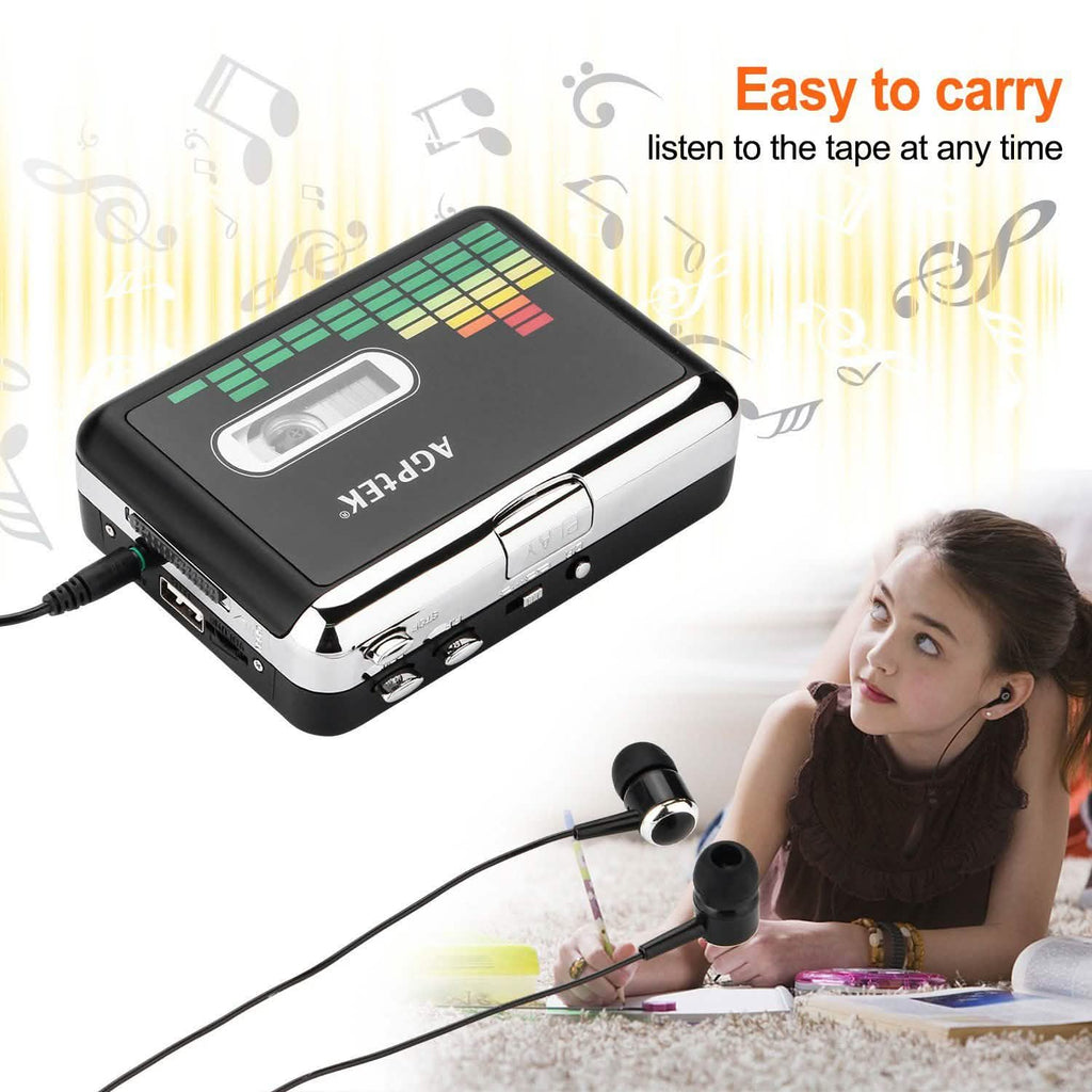 Lecteur de musique audio à cassette portable Enregistreur de cassettes avec convertisseur de cassette vers MP3