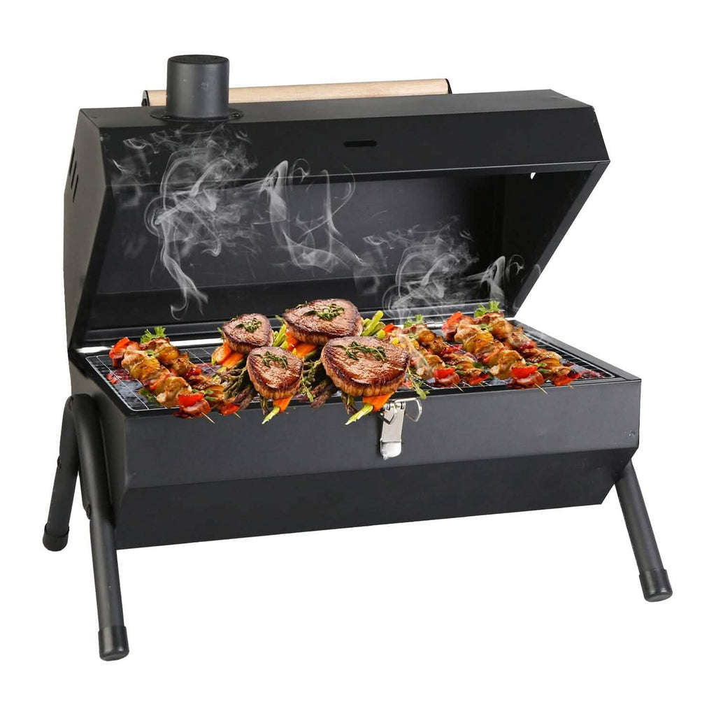Barbecue pliant portable au charbon à deux côtés