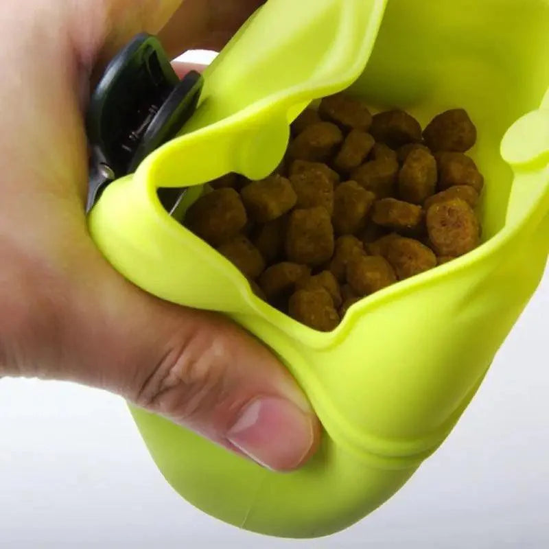 Pochette portable pour friandises de dressage pour chiens, avec clip solide, pochette de rangement pour nourriture d'extérieur, sacs banane pour animaux de compagnie