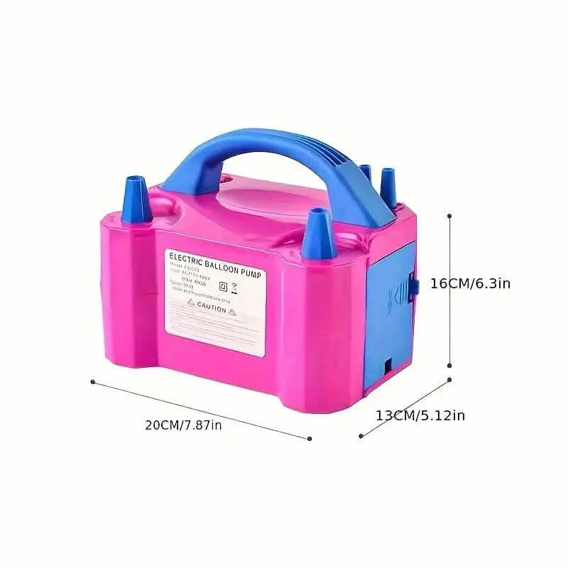 Pompe à ballons électrique portable à deux buses avec outil à nouer