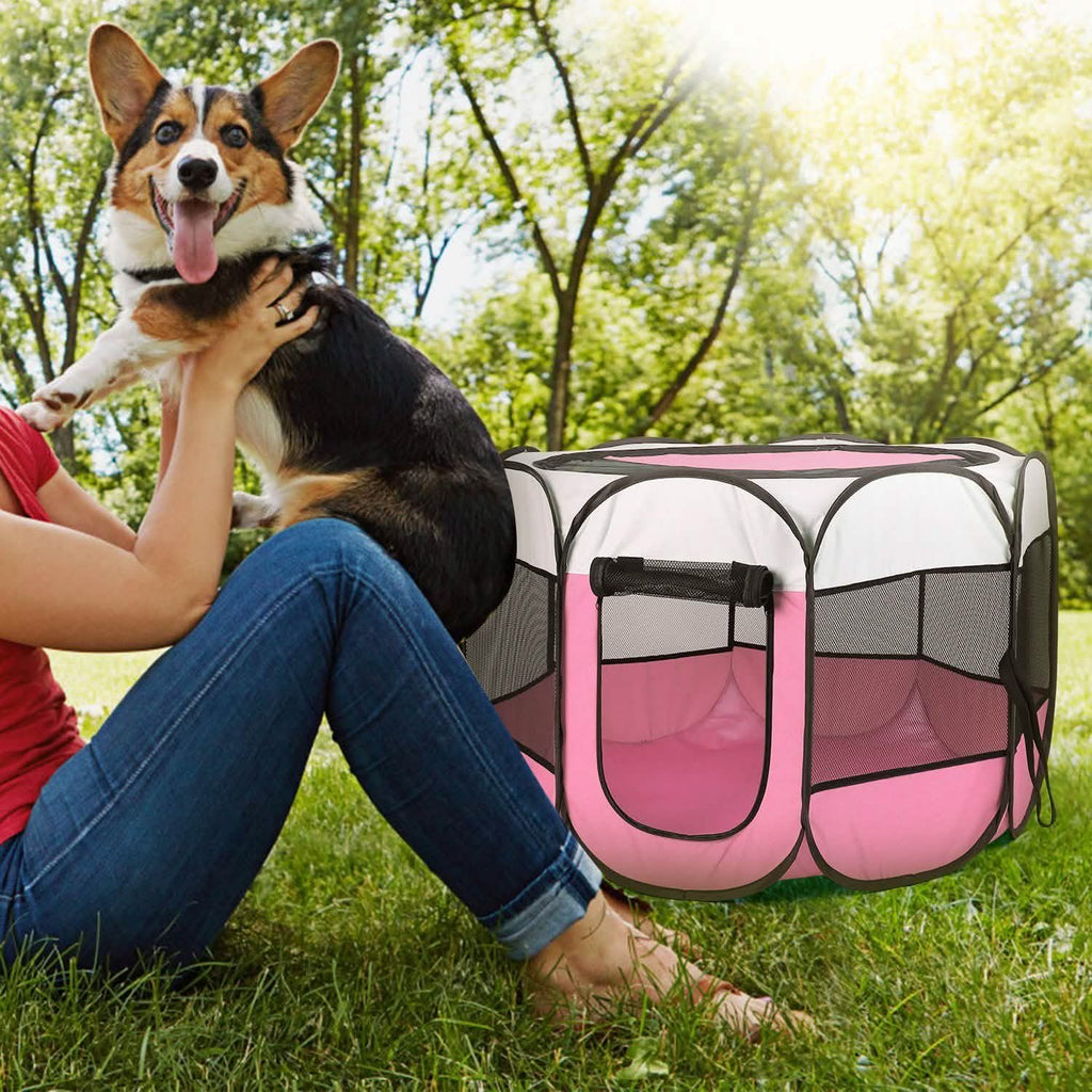 Parc pour animaux de compagnie pliable et portable pour chiens, chats et autres animaux