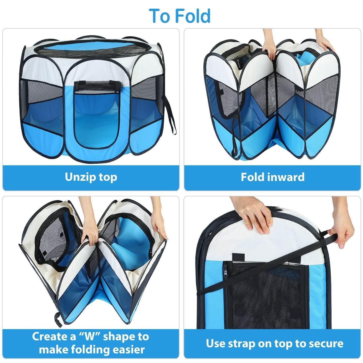 Parc pour animaux de compagnie pliable et portable pour chiens, chats et autres animaux